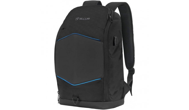 Tellur 15.6 Notebook Backpack Illuminated Strip, USB port, black
