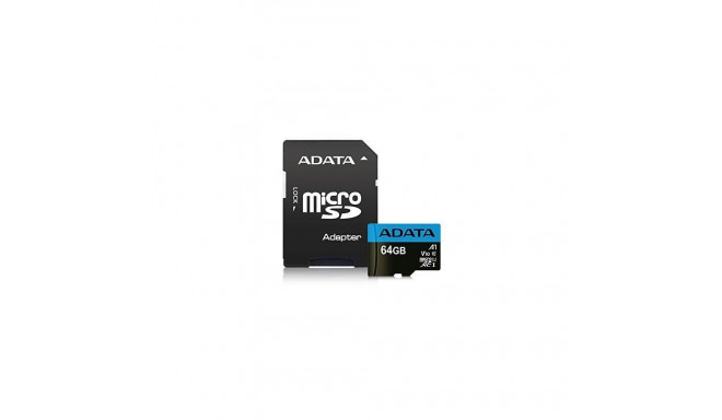 ADATA MEMORY MICRO SDXC 64GB CLASS10/W/A AUSDX64GUICL10A1-RA1