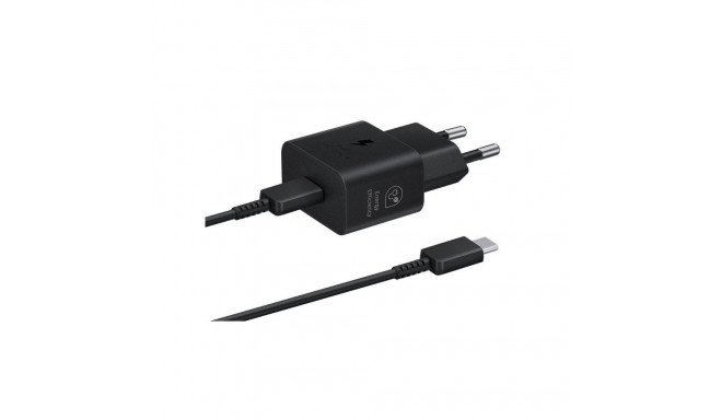 Samsung USB-C 25W Travel Charger + USB-C Data Cable EP-T2510XBE Black