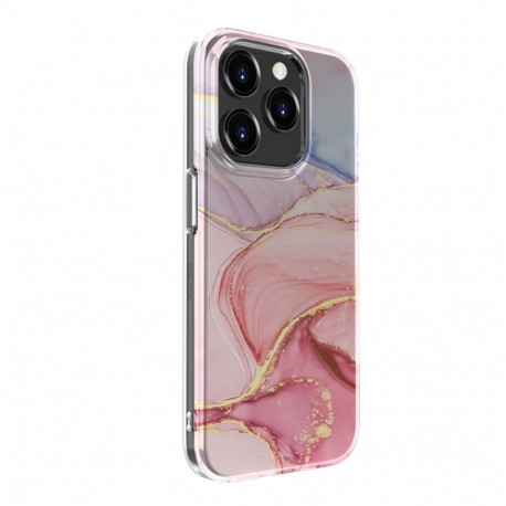 Evelatus Apple iPhone 15 Pro Max PC Customized Print Design Marble Pink