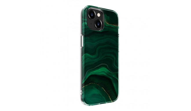 Evelatus Apple iPhone 15 Plus PC Customized Print Design Marble Green