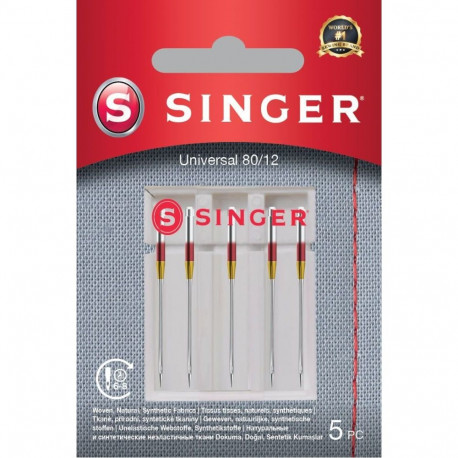 Singer Universal Needle 80/12 5PK for Woven Fabrics