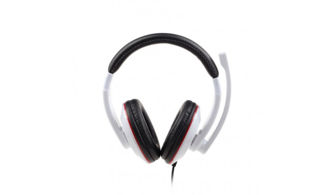 Gembird MHS-001-GW Stereo headset 3.5 mm, Glossy white, Built-in microphone