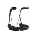 EV Charge AUX1675T2 Premium EU CE Universālais Kabelis 11 KW 16A Tips 2 uz Tips 2 7.5M Melns