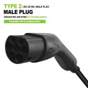 EV Charge AUX325T2 Premium EU CE Universal Cable 22 KW 32A Type 2 to Type 2 5M Black
