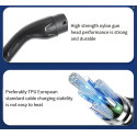 EV Charge AUX1675T2 Premium EU CE Universālais Kabelis 11 KW 16A Tips 2 uz Tips 2 7.5M Melns