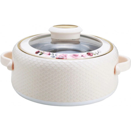Nayasa casserole with glass lid Coral 2L, beige