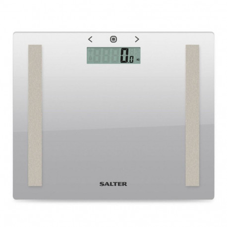 Salter 9113 SV3RAREU16 Compact Glass Analyser Bathroom Scales - Silver