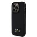 Lacoste - Lacoste Iconic Petit Pique Woven Logo MagSafe Case for iPhone 15 Pro Black