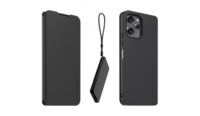 - Made for Xiaomi Book Case with Necklace for Xiaomi Redmi 12 4G/5G Black