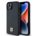 DKNY - DKNY PU Leather Repeat Pattern Stack Logo MagSafe Case for iPhone 15 Black
