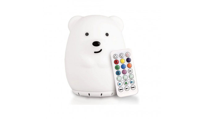 Elight BE1 Bear Soft Silicone Kids Color Night Led Lamp with battery / USB&remote White