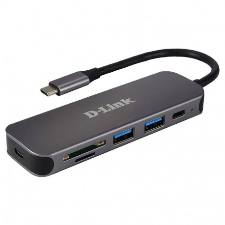 D-Link 5-in-1 USB-C jaardilugejaga jaotur DUB-2325