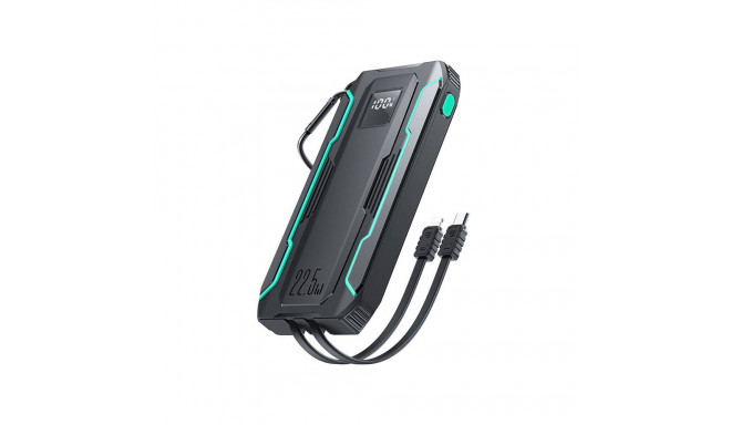 Powerbank Joyroom JR-L017 10000mAh, 22.5W, with Lightning + USB-C cable (black)