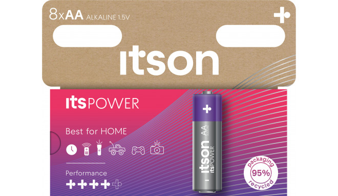 itson itsPOWER patarei Alkaline LR6IPO/8HH (avatud pakend)