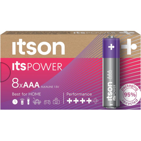 itson itsPOWER patarei Alkaline LR03IPO/8CB (avatud pakend)