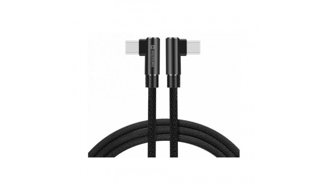 USB kaabel Swissten USB-C - USB-C, 1.2m, nurgaga