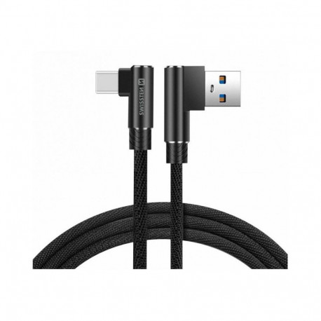 USB kaabel Swissten USB-A - USB-C, 1.2m, nurgaga
