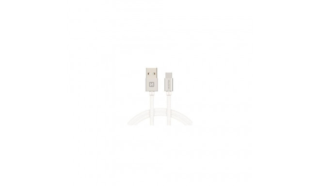 USB kaabel Swissten USB-A - USB-C, 2m, hõbe