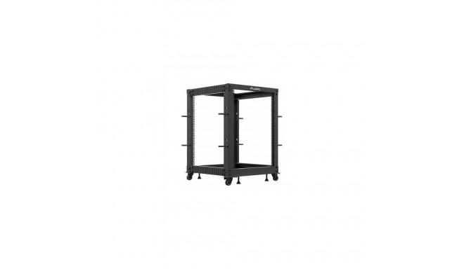 Lanberg Open Rack 15U 600x600-1100 adjustable black