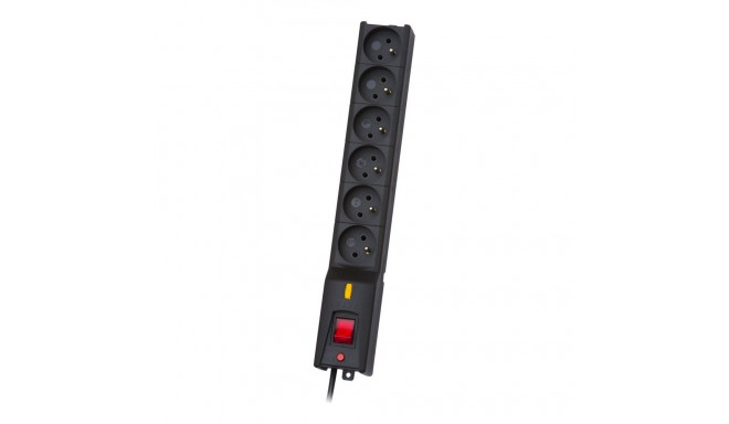 Lestar LX 610 ülepinge kaitsega pikendusjuhe 6 pistikupesa 3 m must