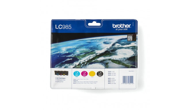 Brother originaaltint LC-985VALBP (tsüaan, magenta, kollane, must)