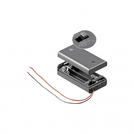 Goobay 2x AA battery basket with cord and switch