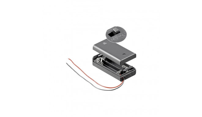 Goobay 2x AA battery basket with cord and switch