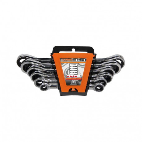 Key set with ratchet 8 - 19 mm, 6 pcs.
