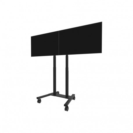 Neomounts põrandastend | ADM-875BL2 kahe ekraani adapter | reguleeritava kõrgusega | 42-65" | maksim