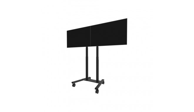 Neomounts Floor stand | ADM-875BL2 Dual screen adapter | Adjustable Height | 42-65 " | Maximum weigh