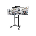 Neomounts põrandastend | ADM-875BL2 kahe ekraani adapter | reguleeritava kõrgusega | 42-65" | maksim