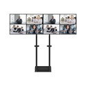 Neomounts põrandastend | ADM-875BL2 kahe ekraani adapter | reguleeritava kõrgusega | 42-65" | maksim
