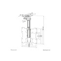 Neomounts FPMA-C020BLACK Monitor/TV Mount Ceiling | Adjustable Height, Tilt | 10-40 " | Maximum weig
