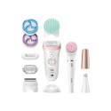 Braun Silk-épil Beauty Set 9 9/985 BS epilaator märg ja kuiv valge/roosa