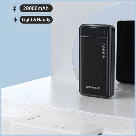 AWEI PowerBank P6K 20000mAh black 2xUSB/Micro-USB