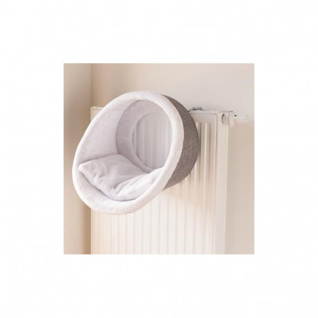 Animal bed : Trixie Radiator cuddly cave, 38×34 cm, white|grey
