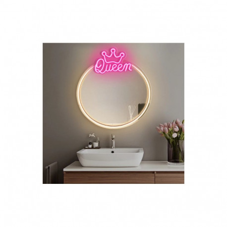 Neon MIRROR LED QUEEN warm white pink FMNE04 Forever Light