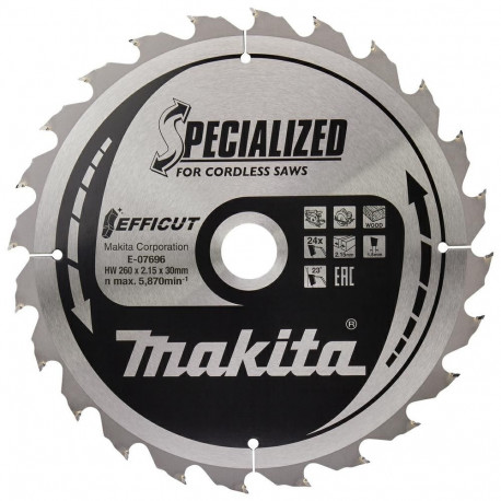 Lõikeketas MAKITA Efficut 260x30x2.15mm 24T 23º