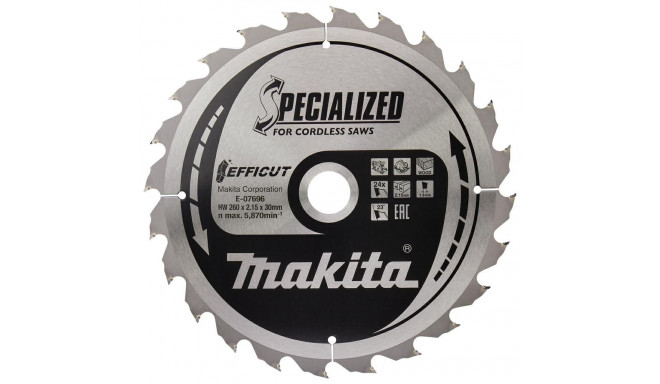 lõikeketas MAKITA Efficut 260x30x2.15mm 24T 23º