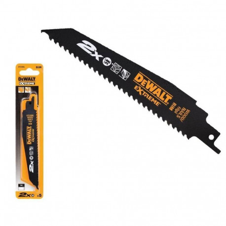 DEWALT SABER EDGE. 305x4.2mm / WOOD WITH EXTREME NAILS / 5 pcs.
