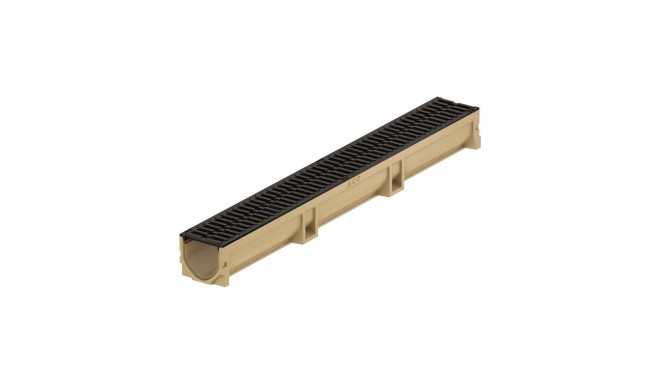 ACO Euroline gutter with cast iron grate, 1 m