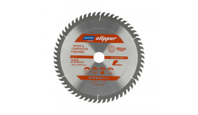NORTON CIRCULAR SAW 255mm x 30mm x 60z WOOD AND COMPOSITES ATB (3.2 / 2.2)