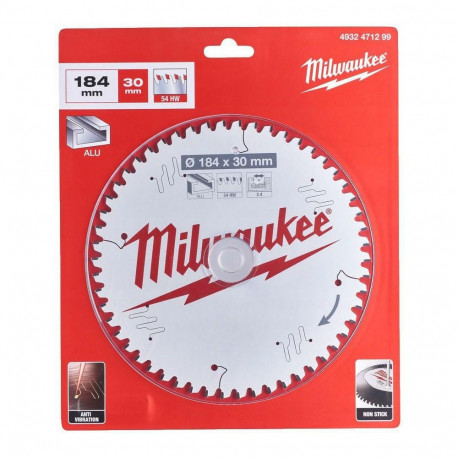 MILWAUKEE CIRCULAR SAW 184x30x2.4x54z ALUMINUM CSB P W