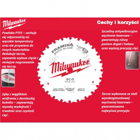 Circular saw MILWAUKEE 165x15.87x1.6 24HW