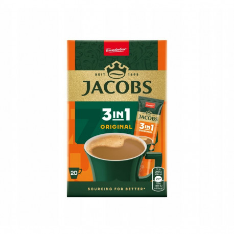 Lahustuv kohv JACOBS 3in1 20tk pakis