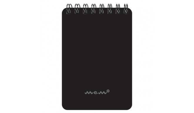 Notepad in spiral binding A7 MEMO square 60 sheets black