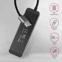 I/O USB HUB SWITCH 4PORT/0.2M HUE-MSA AXAGON