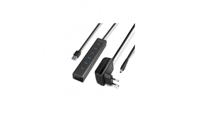 I/O HUB USB3.0 7PORT CHARGING/W/AC 1.2M HUE-SA7BP AXAGON