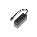 I/O HUB USB-C 4PORT CHARGING/0.4M HUE-S2C AXAGON